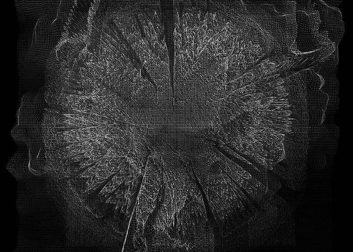 Generative drawings generated with C ++ creative coding